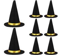 Healifty Lot de 8 petits chapeaux de sorcière pour Halloween - Décoration de table pour festival, fête d'Halloween