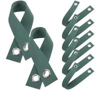 Healifty Lot de 8 Sangles de Haubanage Vertes en Nylon Résistant avec Œillets, Sangles de Fixation pour Arbres et Jeunes Plants, Support Sécuritaire pour Tuteurage et Entretien de Jardin,