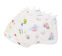 Healifty Lot de 8 Serviettes en Coton pour Bébé, Lingettes D'alimentation Lavables et Douces, Différentes Impressions, pour Garder Bébé Propre Sec Plusieurs styles