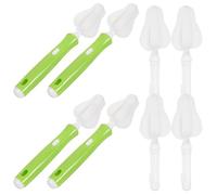 Healifty Lot de Brosses de Nettoyage Amovibles pour Biberons et Tétines Tête de Brosse en Éponge et Polyéthylène, Kit Suspendable Nettoyage Facile la Maison