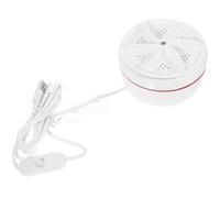 Healifty Machine à Laver Portable pour Voyage et Déplacement Professionnel Anti-enchevêtrement USB Mini Lave-linge Portable pour Évier, 30w, Abs et Cuivre, Blanc, 15-20 L, Légère
