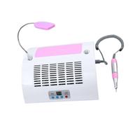 Healifty Machine à Limer les Ongles, Polisseuse de Manucure, Aspirateur et Éclairage, Abs Blanc, Petit Format, pour Ongles, Salon de Manucure Professionnel et Usage à Domicile