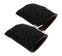 Healifty Manchons Chauffants Étanches pour Guidon de Moto et Quad Lot de 2 Coupe-Vent Noir Protection Hiver pour Scooter VTT et Motoneige Accessoires de Protection Hiver Guidon