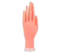Healifty Manicure Practice Hand Model Silicone Left Hand Flexible Nail Art Training Tool For Beginners And Salon Use