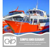 Healifty Manille Pivotante Marine 65 MM en Acier Inoxydable 304 Crochet à Ressort à Dégagement Rapide Équipement Nautique Robuste pour Gréement et Amarrage Sécurisé de Bateau