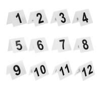 Healifty Marqueurs de Numéro de Jeu en Acrylique Blanc V de V Double Face, 12pcs, Accessoires Polyvalents pour Soirée Jeux et Restaurants
