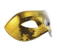 Healifty Masque Disco Miroir Demi-visage Brillant Réfléchissant pour Fête Dj Carnaval Cosplay Halloween