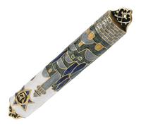 Healifty Mezouzah Métal Artisanale avec Parchemin Religieux Visible Décoration Porte Entrée Compacte pour Sanctification et Bénédiction Maison