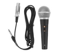 Healifty Microphone Dynamique Filaire Noir avec Câble 3 M Microphone Chantant Polyvalent pour Karaoké et Prise de Parole Micro Vocal Professionnel à Bobine Mobile Branchement Facile