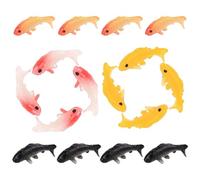 Healifty Mini Décorations Réalistes de Carpes Koï Artificielles 16 Pièces, Poissons Rouges Miniatures en Plastique, Couleurs Variées, Décoration Compacte pour Petits Aquariums et Bassins