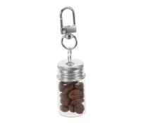 Healifty Mini Drift Wishing Bottle Keychain Verre Transparent avec Anneau Métallique Pendentif Charm DIY pour Décoration Café Maison et Bureau Accessoire Portable Élégant et Polyvalent