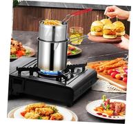 Healifty Mini Ensemble De Friteuse De Cuisine Marmite À Frire Avec Panier Petite Marmite À Frire Friteuse Avec Couvercle Profonde En Acier Inoxydable