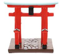 Healifty Mini Porte Torii Japonaise en Résine, Accessoire Miniature pour Maison de Poupée, Décor de Scène Japonaise, Porte de Sanctuaire Shinto Miniature, Décor Intérieur, Élément