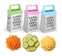 Healifty Mini Râpe à Fromage Trancheuse à Légumes 6 Pièces en Acier Inoxydable Multifonction Facile à Nettoyer Cuisine