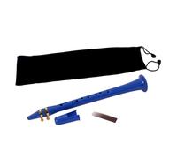 Healifty Mini Saxophone Portable Bleu Saxophone de Poche Long Type avec Sac de Transport Instrument à Vent Miniature pour Musique Mobile