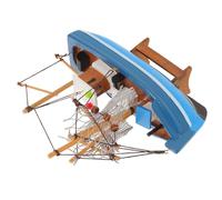 Healifty Modèle de Voilier Bois Artisanat Méditerranéen Figurine Nautique de Bord de Mer pour Décor de Bureau et Centre de Table Bateau de Bois Small Coastal Sailboat Decor