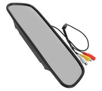 Healifty Moniteur Double Entrée 5 Pouces de Caméra de Recul Écran LCD Abs Noir Compatible Caméras AV pour Rétroviseur Intérieur de Voiture