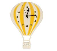 Healifty Montgolfière Horloge Murale Silencieuse Jaune en Bois, Décorative