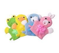 Healifty Moufles Exfoliants De Bain Pour Garçon Et Filles Lot De 4 Pièces Taille Moyenne Nettoyage Corporel Gommage De Bain Exfoliant De Dessin Animé Utilisation Quotidienne