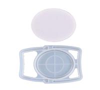 Healifty Moule en Silicone Réutilisable pour Miroir de Maquillage Ovale Lentille en Acrylique Blanc, Facile à Démouler, pour DIY et Usage Professionnel