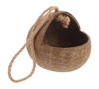 Healifty Nid pour Perroquet en Coquille de Noix, Nichoir pour Oiseaux Nicheurs à Angle Droit Ouvert, Litière Naturelle pour Cage à Oiseaux, Maison Suspendue pour Animaux de Compagnie,