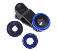 Healifty Objectif Téléphone Portable Bleu Fisheye Super Grand Angle Macro Clip Alliage Résistant à Eau et Huile Compatible X