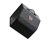 Healifty Organisateur De Coffre De Voiture Pliable En Cuir Design Ours En Peluche Moyen Pour Voiture Rangement Pratique Facile à Transporter Pour Voyages En Famille