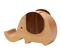 Healifty Organiseur de Bureau Bois Éléphant Multifonction avec Porte-Stylo et Support Téléphone Rangement pour Bureau École et Maison Design Compact et Élégant