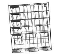 Healifty Organiseur Mural Suspendu Fer Noir pour Dossiers et Magazines Support Vertical Stable et Élégant Rangement Bureau Pratique et Compatible Styles Modernes et Rustiques