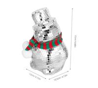 Healifty Ornement de Noël Bonhomme de Disco avec Écharpe Tricotée Sculpture Mosaïque Verre Réfléchissant Décoration Festive pour Maison Bureau et Fêtes