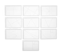 Healifty Outil de Dessin en Perspective pour Artistes - Règle de Recherche du Centre en Acrylique 10 Pièces - Compas Proportionnel au Nombre D'or - Fournitures de Peinture et Dessin