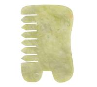 Healifty Outil de Massage Gua Sha Bénéfique Beauté Peau en Jade Naturel Vert Clair Planche de Massage Multifonction pour Visage pour Soins du Visage
