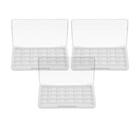 Healifty Palette de Maquillage Vide 3 Pièces en Plastique avec 24 Compartiments Transparents Rangement Rechargeable pour Fards à Paupières et Blushs Organiseur Compact pour Voyage et