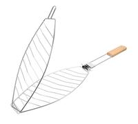 Healifty Panier à Poisson INOX Barbecue Pliable pour Grillades D’extérieur, Support Amovible Multi-Usage, Panier à Griller Léger Et Portable Camping Et Barbecue