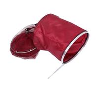 Healifty Panier à Poissons, Bourriche Peche à Double Anneau, Acier Inoxydable et Nylon, Rouge, Réglable à 360°, Revêtement Anti-accroche, Pêche au Lancer en Mer et Compétition