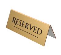 Healifty Panneau de Table Réservé en Acrylique Doré 17 Cm X 6,5 Cm, Identificateur de Siège pour Mariage, Banquet et Dîner, Marque-place Élégant et Polyvalent pour Restaurant et Événement