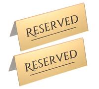 Healifty Panneaux Réservés en Acrylique Doré pour Table 2 Pièces, Design Élégant et Simple, pour Restaurant ou Hôtel, Arrangement des Sièges