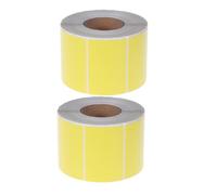 Healifty Papier Thermosensible Autocollant Jaune Mat 60X40 MM Rouleaux de 800 Étiquettes 2 Pièces Étiquettes Thermiques Résistantes à L'Eau pour Expédition Étiquetage d'Adresses et
