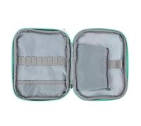 Healifty Paquet à Outils de Crochet Double Couche Fermeture Éclair Pochette Porte-Crochets en Laine Motif Pivoine Organisateur D’Aiguilles à Tricoter Léger et Portable pour Accessoires