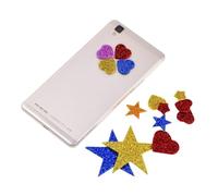 Healifty Paquet de 2 Stickers Muraux Pailletés et Cœurs Autocollants Scintillants pour Décoration Plafond et Scrapbooking Autocollants Adhésifs pour Projets DIY Garçon Fille et Salle de