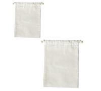 Healifty Paquet De Rangement à Cordon en Coton Lin 29x39 Cm Et 24x31 Cm Réutilisable Écologique pour Farine Et Riz Usage Quotidien Lot De 2