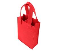 Healifty Paquet de Transport pour Bouteilles de Vin en Feutre Rouge, 2 Bouteilles 24x18x8,5 Cm, Poignée Résistante, Paquet de Rangement Polyvalent pour Fête, Présent et Usage Quotidien