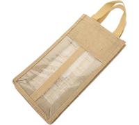 Healifty Paquet Porte-bouteilles De Vin En Jute Fenêtre Transparente, Lot De 2, Portable Et Pratique, Pochette Présent Pour Bouteilles De Vin Rouge, Whisky Et Bière, Pour Emballage Présent Et Voyage