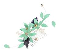 Healifty Peigne Cheveux Décoratif Perlé Vert Élégant pour Mariage et Chignon Accessoire Cheveux Femme Unique et Résistant pour Occasions Spéciales