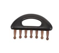 Healifty Peigne de Massage en Bois de Santal Naturel 7 Dents Larges pour Cuir Chevelu Brosse de Pression Méridienne Outil de Grattage Gua Sha pour Massage Tête et Barbe Soin Cheveux