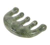 Healifty Peigne de Massage en Jade Vert Foncé Mini Brosse Gua Sha pour Cuir Chevelu Outil de Massage et Grattage pour Détente et Soin des Cheveux Facial et Capillaire