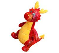 Healifty Peluche Dragon Peluche de Dragon Rouge pour Décoration an Chinois Mascotte de