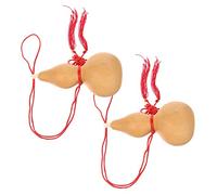 Healifty Pendentif en Naturelle 2 Pièces Gourde Décorative Feng Shui en Accessoire Pratique pour Voiture Présents de Noël pour Garçon Décoration Suspendue
