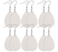 Healifty Pendentifs Boucles D'oreilles Sublimation Double Face 30 Pcs en Bois et Fer pour Femmes, Supports Vierges Décoratifs Résistants, Fabrication Bijoux DIY Noël Anniversaire Arts