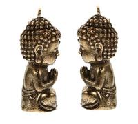 Healifty Pendentifs Bouddha En Laiton Miniatures 2 Pièces Pour Création Bijoux, Porte-clés Unisexe Couleur Cuivre, Style Chinois Antique, Accessoires Spirituels Présent Festif Et Usage Quotidien